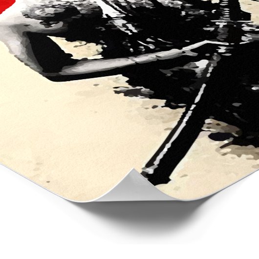 Abstraktes japanisches Samurai-Schwert Poster (Ecke)