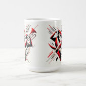 Abstraktes Jazz-Posaunen-Paar Kaffeetasse (Mittel)