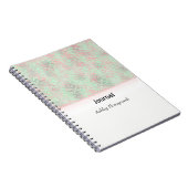 Abstraktes Journal mit rosa und grünem Spatter Notizblock (Rechte Seite)