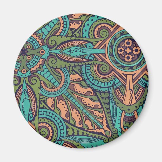 Abstraktes Jugendstil-Motiv Christdresser Magnet (Vorne)