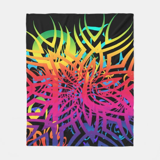 Abstraktes Jungle Fleece Blanket (Vorderseite)