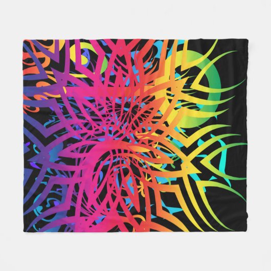 Abstraktes Jungle Fleece Blanket (Vorderseite (Horizontal))