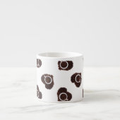 Abstraktes Kaffeepistenherz Espressotasse (Vorderseite)
