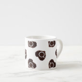 Abstraktes Kaffeepistenherz Espressotasse (Vorderseite Rechts)