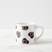 Abstraktes Kaffeepistenherz Espressotasse (Rechts)