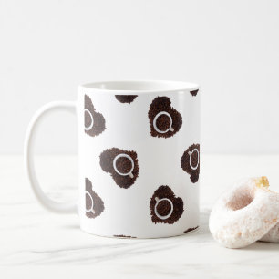 Abstraktes Kaffeepistenherz Kaffeetasse