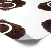 Abstraktes Kaffeepistenherz Poster (Ecke)