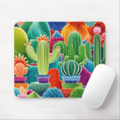 Abstraktes Kakteen Mousepad (Mit Mouse)
