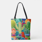 Abstraktes Kakteen Tasche (Rückseite)