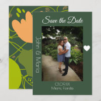 Abstraktes Kaktus-Formmuster Save the Date