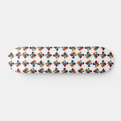 Abstraktes Kaleidoskop Druckmuster Skateboard (Horizontal)