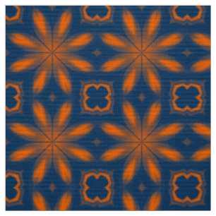Abstraktes Kaleidoskop dunkelblau Stoff