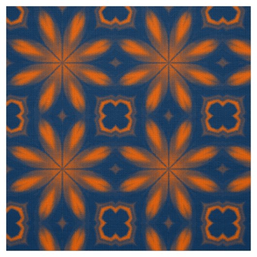 Abstraktes Kaleidoskop dunkelblau Stoff (Muster)