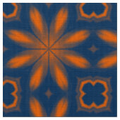 Abstraktes Kaleidoskop dunkelblau Stoff (Nahaufnahme)