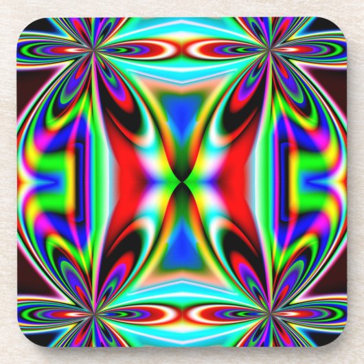 Abstraktes Kaleidoskop-Farbdesign-11438 Getränkeuntersetzer (Vorderseite)