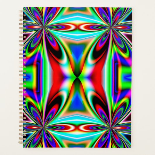 Abstraktes Kaleidoskop-Farbdesign-11438 Planer (Vorderseite)