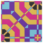 Abstraktes Kaleidoskop Geometrisches Muster Stoff (Nahaufnahme)