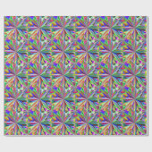 Abstraktes Kaleidoskop Geschenkpapier (Flach)