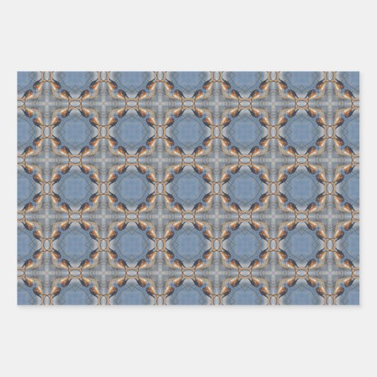 Abstraktes Kaleidoskop Geschenkpapier Set (Vorderseite 2)