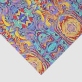 Abstraktes Kaleidoskop in hellen Primärfarben Seidenpapier (Ausschnitt)