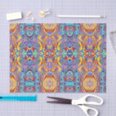 Abstraktes Kaleidoskop in hellen Primärfarben Seidenpapier (Handwerk)