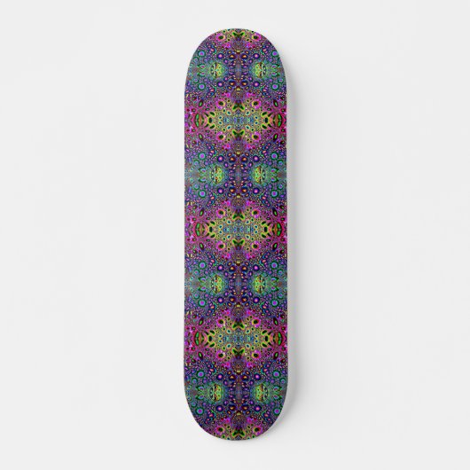 Abstraktes Kaleidoskop-Muster Skateboard (Vorne)