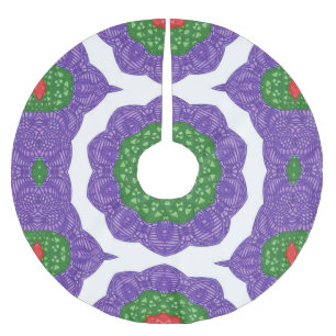 Abstraktes Kaleidoskop Weihnachtsbälle Baumrock Polyester Weihnachtsbaumdecke