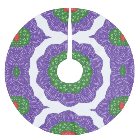 Abstraktes Kaleidoskop Weihnachtsbälle Baumrock Polyester Weihnachtsbaumdecke (Vorderseite)