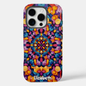 Abstraktes kaleidoskopisches Muster mit visueller  Case-Mate iPhone Hülle (Rückseite)