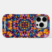 Abstraktes kaleidoskopisches Muster mit visueller  Case-Mate iPhone Hülle (Rückseite (Horizontal))