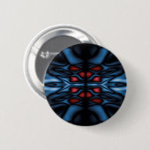 Abstraktes Kaleidoskopmuster Button (Vorne & Hinten)