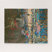 Abstraktes Kandinski Riding Couple Art Malerei Puzzle (Horizontal)