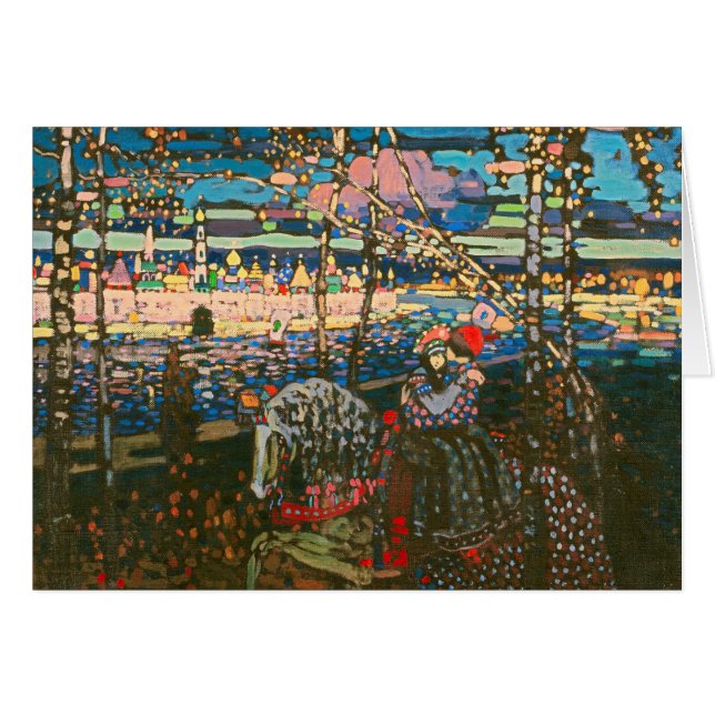 Abstraktes Kandinsky-Reitpaar farbenfroh (Vorderseite (Horizontal))