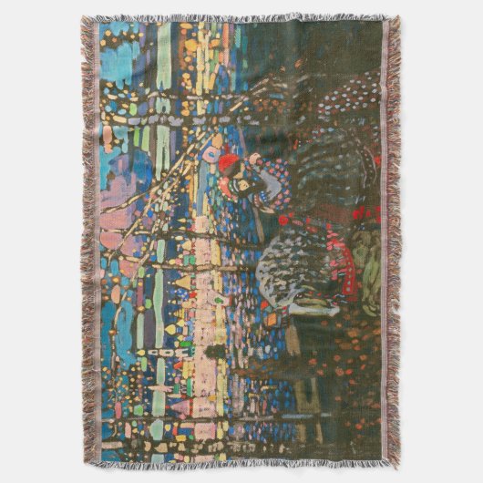 Abstraktes Kandinsky-Reitpaar farbenfroh Decke (Vorderseite Vertikal)