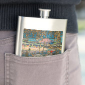 Abstraktes Kandinsky-Reitpaar farbenfroh Flachmann (Beispiel)