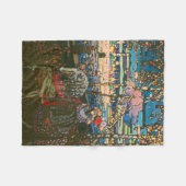 Abstraktes Kandinsky-Reitpaar farbenfroh Fleecedecke (Vorderseite (Horizontal))