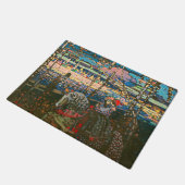 Abstraktes Kandinsky-Reitpaar farbenfroh Fußmatte (Schrägansicht)