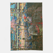 Abstraktes Kandinsky-Reitpaar farbenfroh Geschirrtuch (Vertikal)