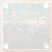 Abstraktes Kandinsky-Reitpaar farbenfroh Glasuntersetzer (Rückseite)