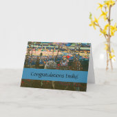 Abstraktes Kandinsky-Reitpaar farbenfroh Karte (Gelbe Blume)