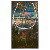 Abstraktes Kandinsky-Reitpaar farbenfroh Kleine Geschenktüte (Rückseite)