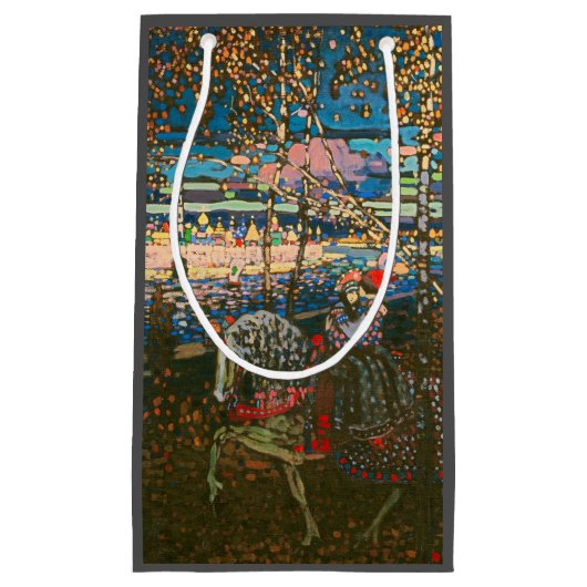 Abstraktes Kandinsky-Reitpaar farbenfroh Kleine Geschenktüte (Vorderseite)
