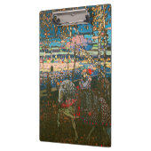 Abstraktes Kandinsky-Reitpaar farbenfroh Klemmbrett (Links)