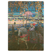 Abstraktes Kandinsky-Reitpaar farbenfroh Klemmbrett (Rückseite)