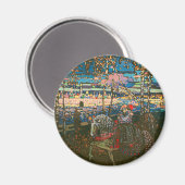 Abstraktes Kandinsky-Reitpaar farbenfroh Magnet (Vorderseite/Rückseite)