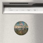 Abstraktes Kandinsky-Reitpaar farbenfroh Magnet (In Situ (Geschirrspüler))