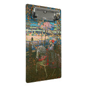Abstraktes Kandinsky-Reitpaar farbenfroh Mini Klemmbrett (Schrägansicht)