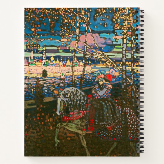 Abstraktes Kandinsky-Reitpaar farbenfroh Notizblock (Rückseite)