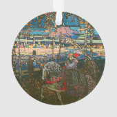 Abstraktes Kandinsky-Reitpaar farbenfroh Ornament (Rückseite)