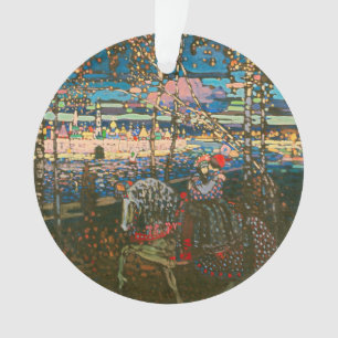 Abstraktes Kandinsky-Reitpaar farbenfroh Ornament